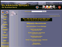 Tablet Screenshot of blasrohr-sport.de